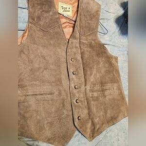 Mens Tony Lama Vintage Leather Vest